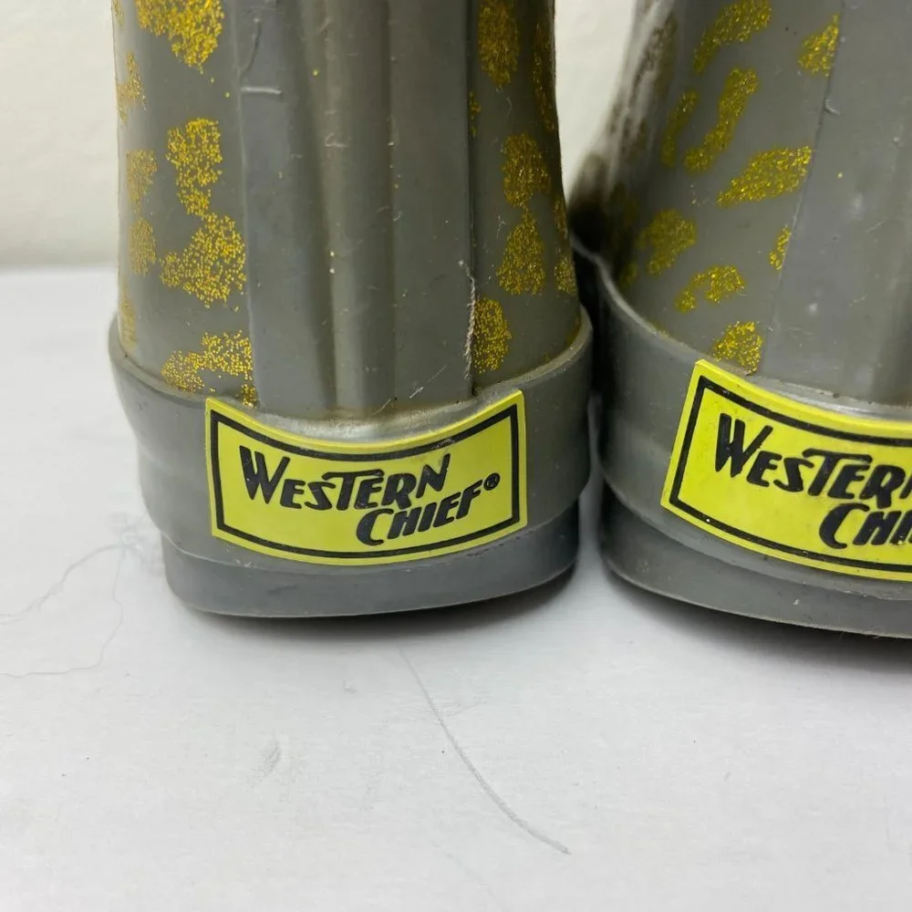 Western Chief Glitter Toddler Girls' Waterproof Rain Snow Boots size 9/10